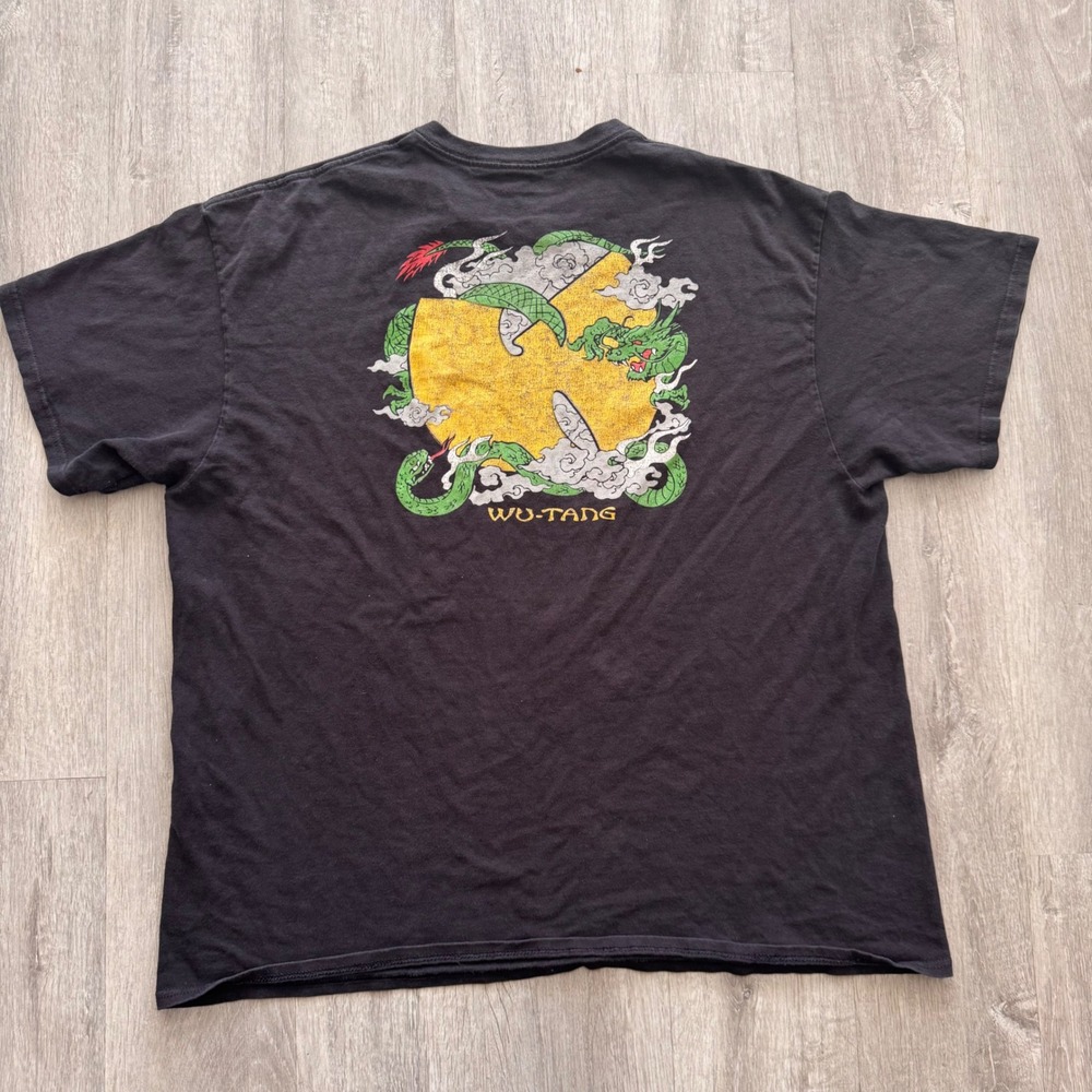 Wu-Tang Clan Dragon Snake Graphic T-Shirt Mens XL Black Hip Hop Tee